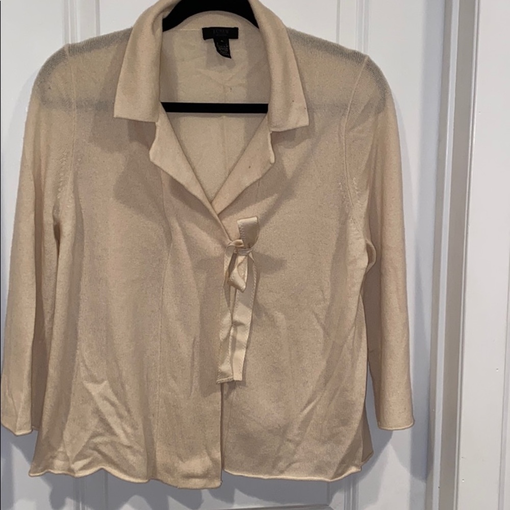 JCrew sweater with ribbon close